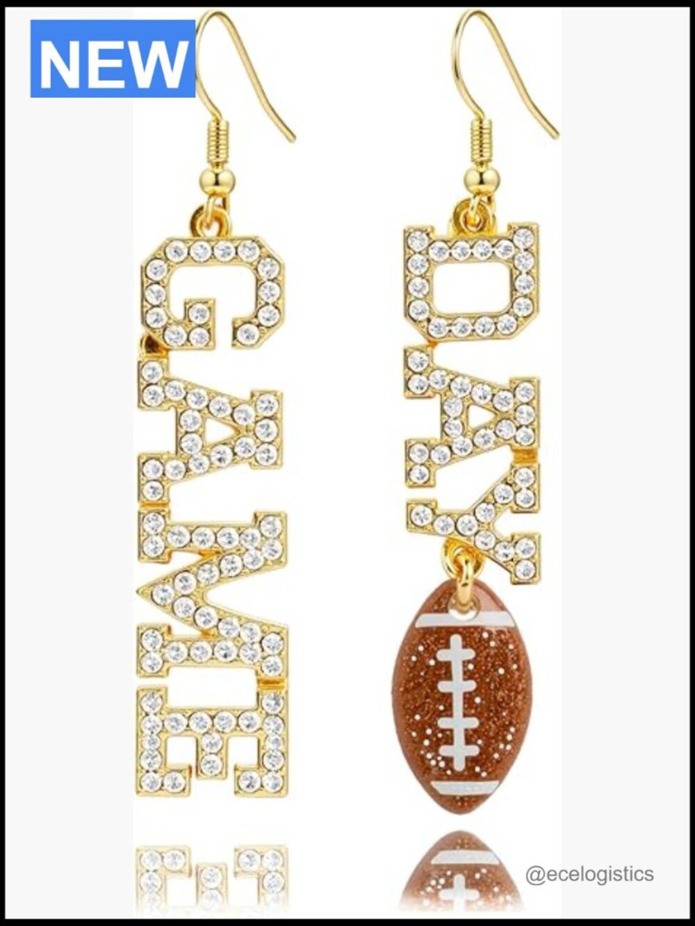 Football Earrings Stud Set Game Day Sport Jewelry